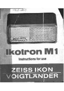 Zeiss Ikon Ikotron manual. Camera Instructions.